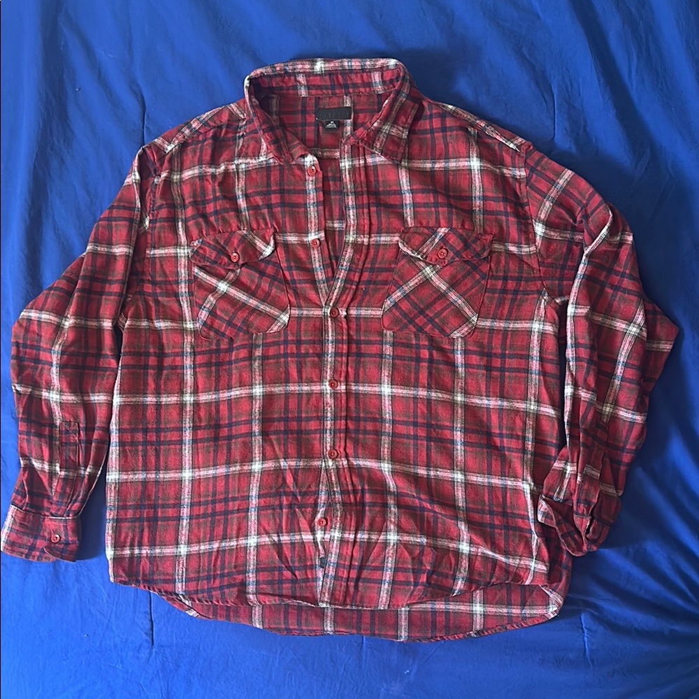 Red Plaid Men's Shirt